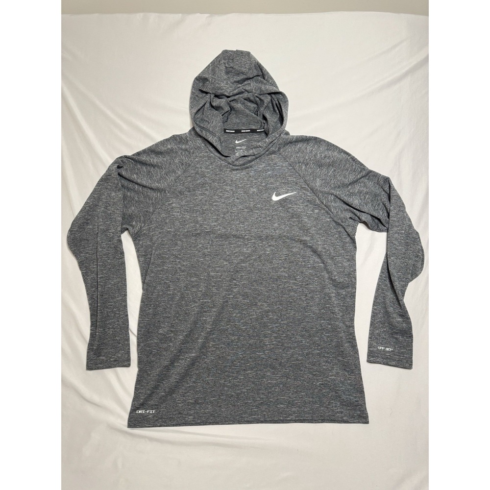 Nike Swim Heather Long Sleeve Hooded Hydroguard‎ UPF40+ Size Large